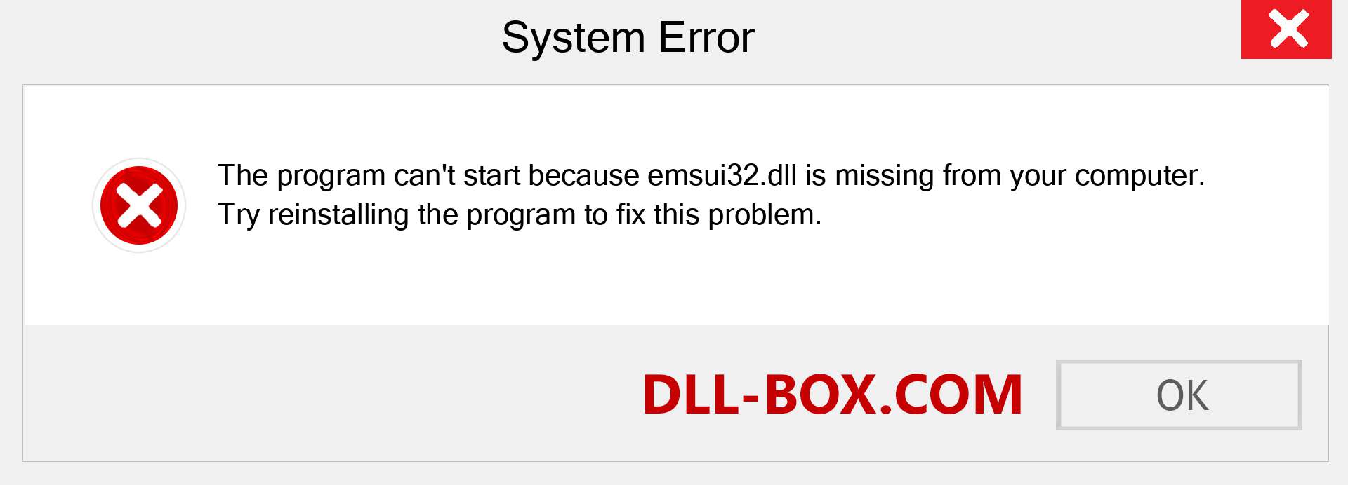  emsui32.dll file is missing?. Download for Windows 7, 8, 10 - Fix  emsui32 dll Missing Error on Windows, photos, images